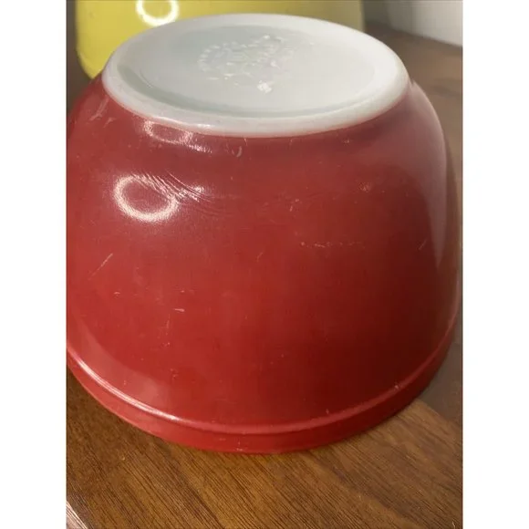Vintage Pyrex Set of 4 Mixing Nesting Bowls Primary Colors 50's-60's - Picture 6 of 16
